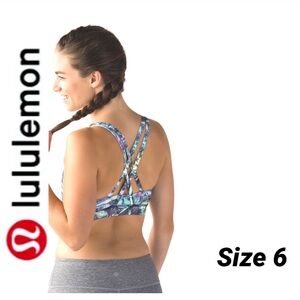 Lululemon Energy Bra size 6 Iridescent Multi